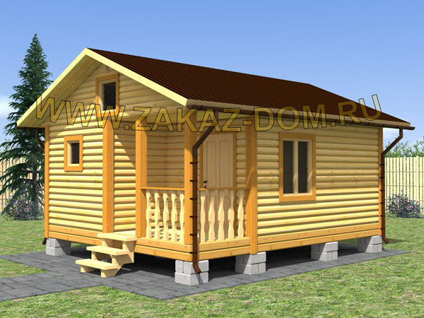 Баня из профилированного бруса (5х6 м) - Проект № Б-18