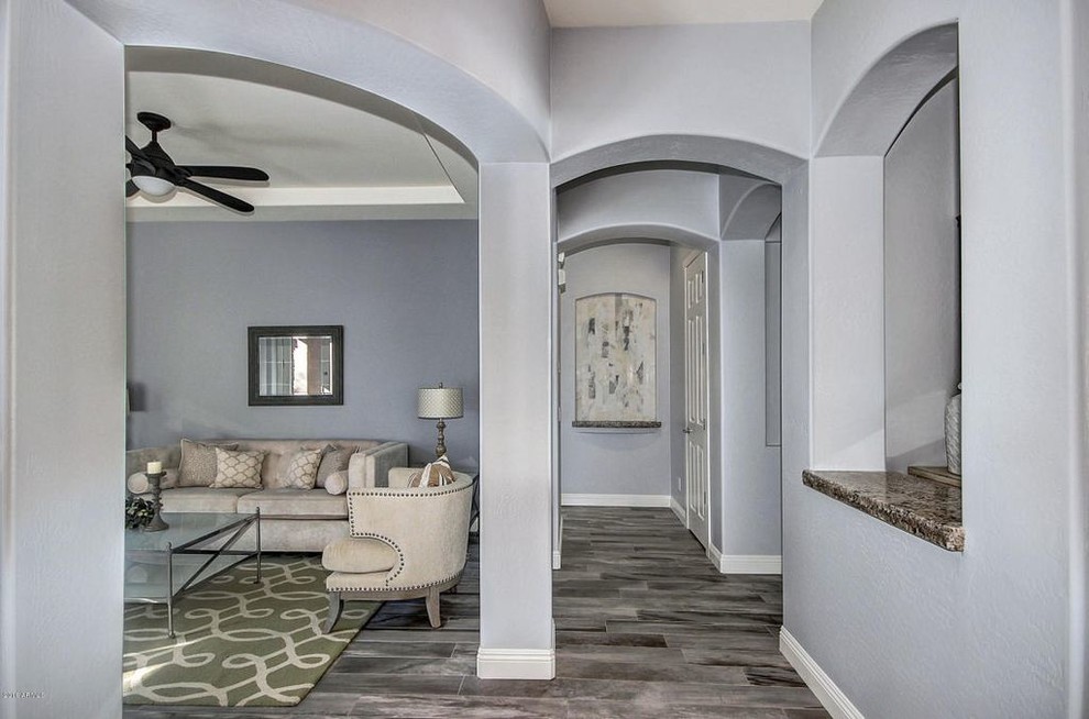 Entryway - transitional entryway idea in Phoenix