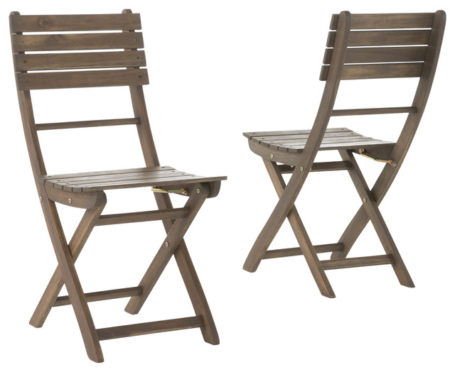 Vicaro Outdoor Acacia Wood Foldable Dining Chairs Set Of 2 Gray Vicaro Outdoor Acacia Wood Foldable Dining Chairs Set Of 2 Gray