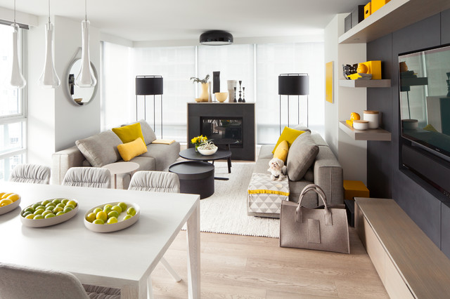 Coal Harbour Residence scandinave-salle-de-sejour
