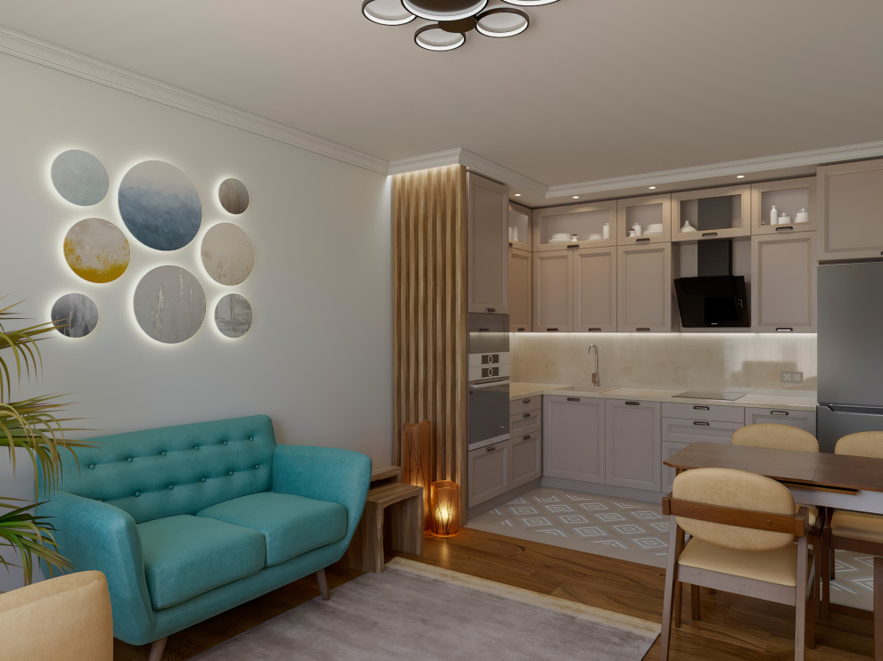 Гостиная с яркими акцентами