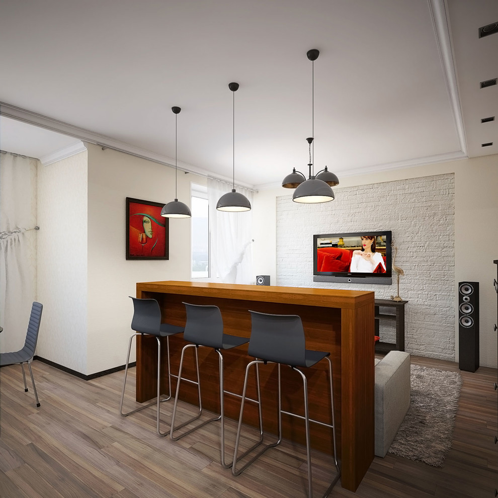 Скандинавия | Интерьер однокомнатной квартиры в ЖК Лазурный