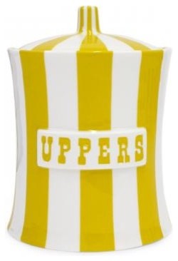 Uppers Canister, Mustard and White