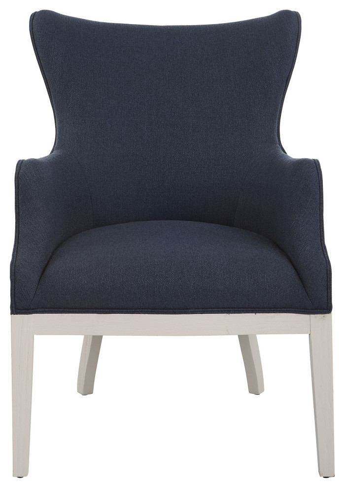 Uttermost Gordonston Blue Fabric Accent Chair Transitional