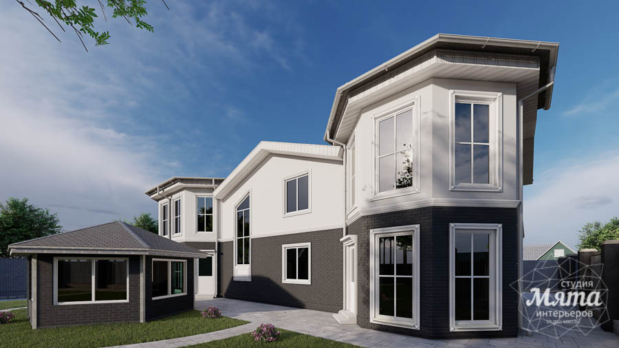 Дизайн проект фасада дома 200 м2