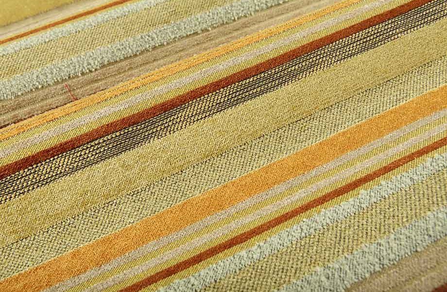 Rhodesian Stripe Chenille Upholstery Fabric in Sunshine