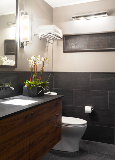 Central Park West, Manhattan contemporary-bathroom