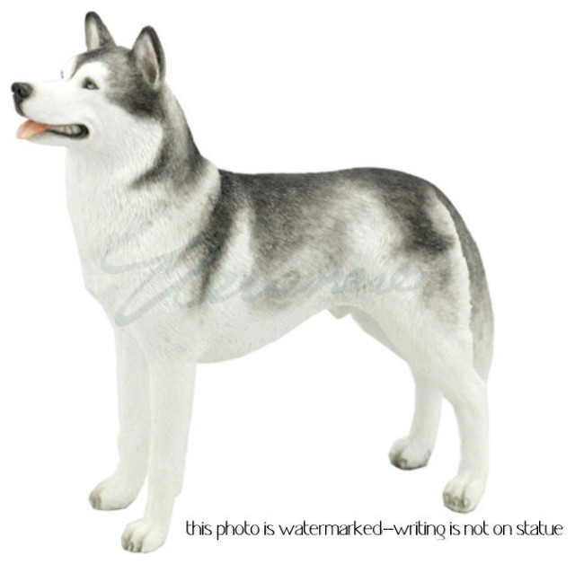 Siberian Husky Dog Figurine Art Statue Sculpture Contemporary