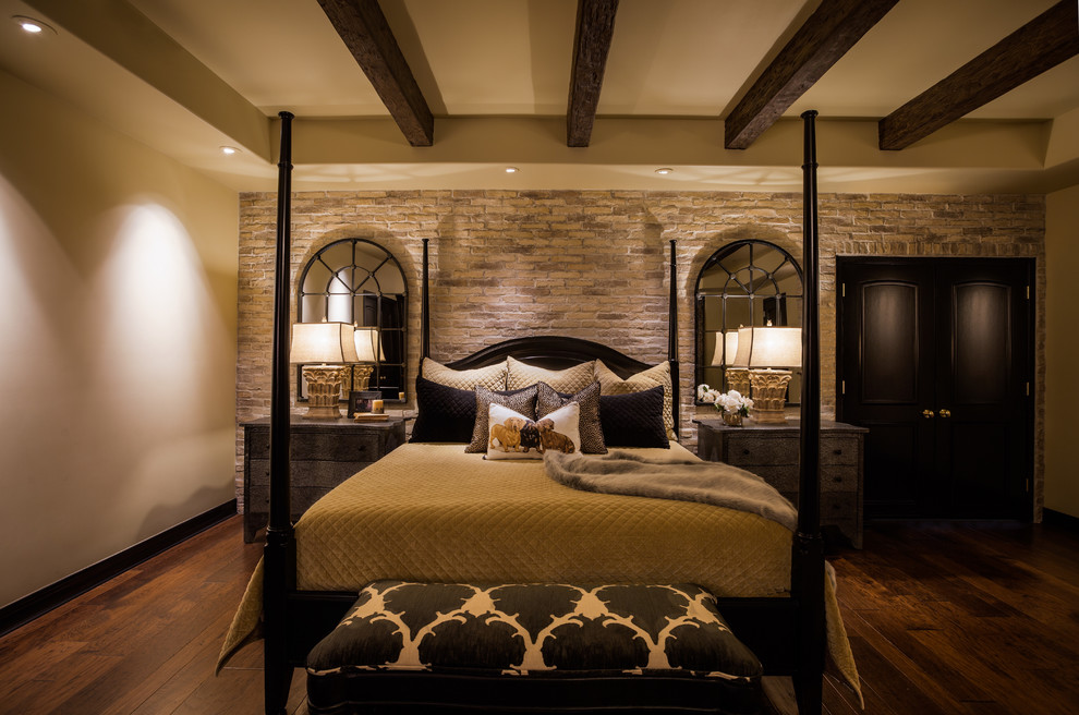 This is an example of a mediterranean bedroom in Phoenix.