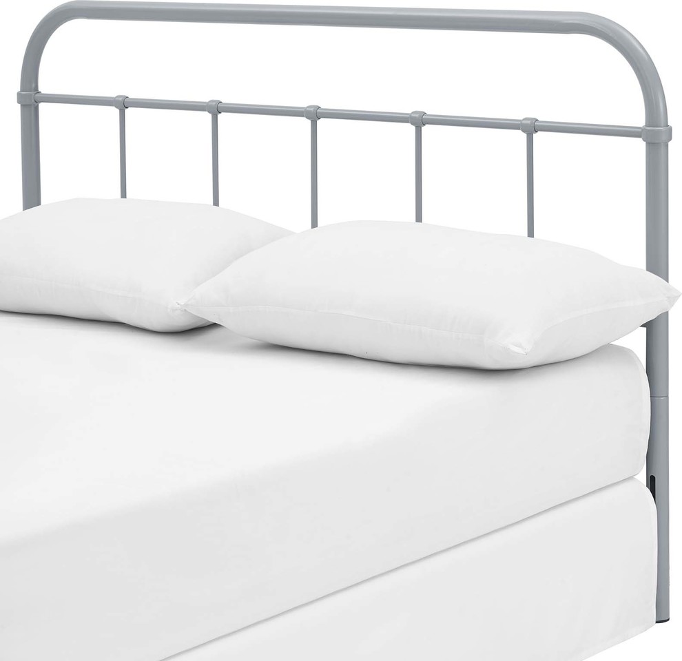 Modern Contemporary Urban Living Design Headboard, Metal Steel