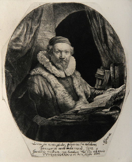 Rembrandt van Rijn "Portrait de Jean Wtenbogardus, B279" Heliogravure