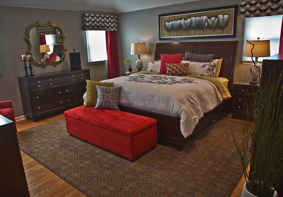This is an example of a transitional bedroom in Newark.