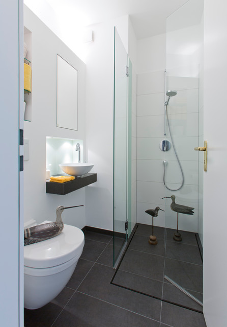 Ideen für kleine Bäder/ Gäste WC mit Dusche - Badezimmer - Hamburg - von  baqua | Houzz
