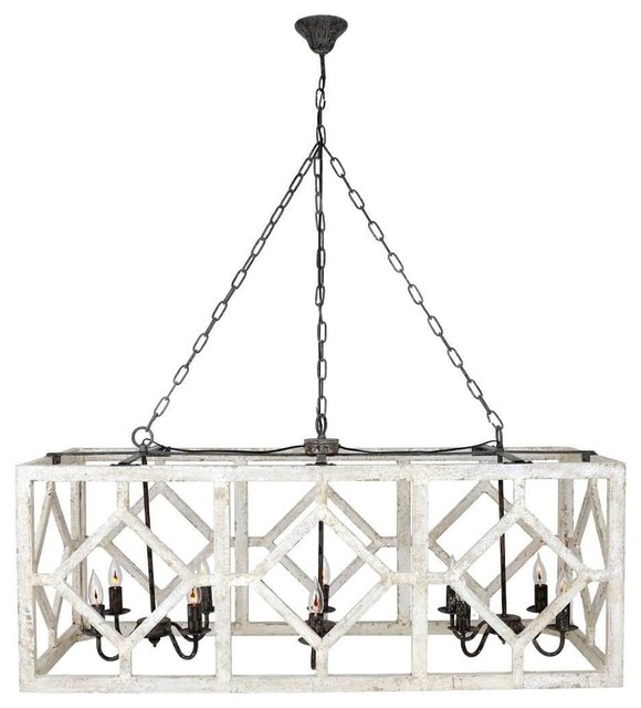 Myrtle 10 Light Rectangular Wood Pendant Farmhouse Myrtle 10 Light Rectangular Wood Pendant Farmhouse Lighting By Lillian Home