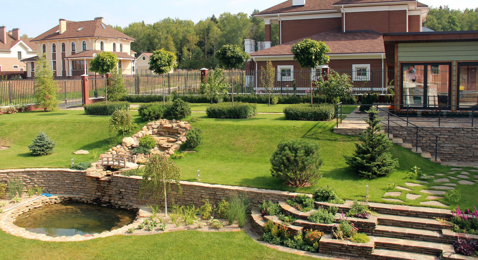 Ландшафтный дизайн участка под уклоном