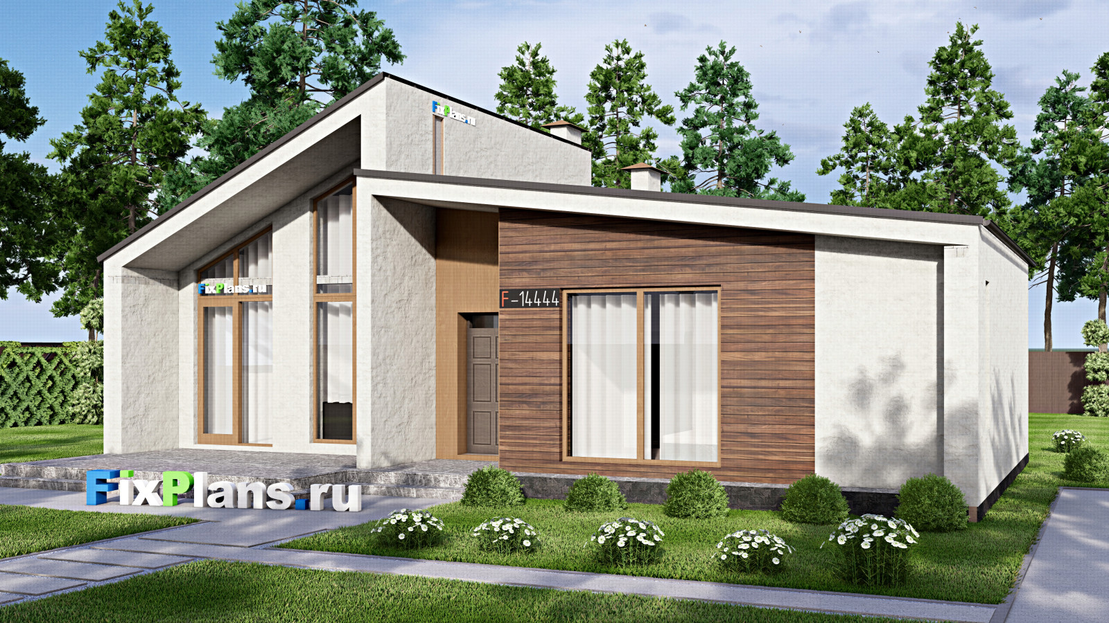 Проект одноэтажного дома 15х11м S111м2 F-14444