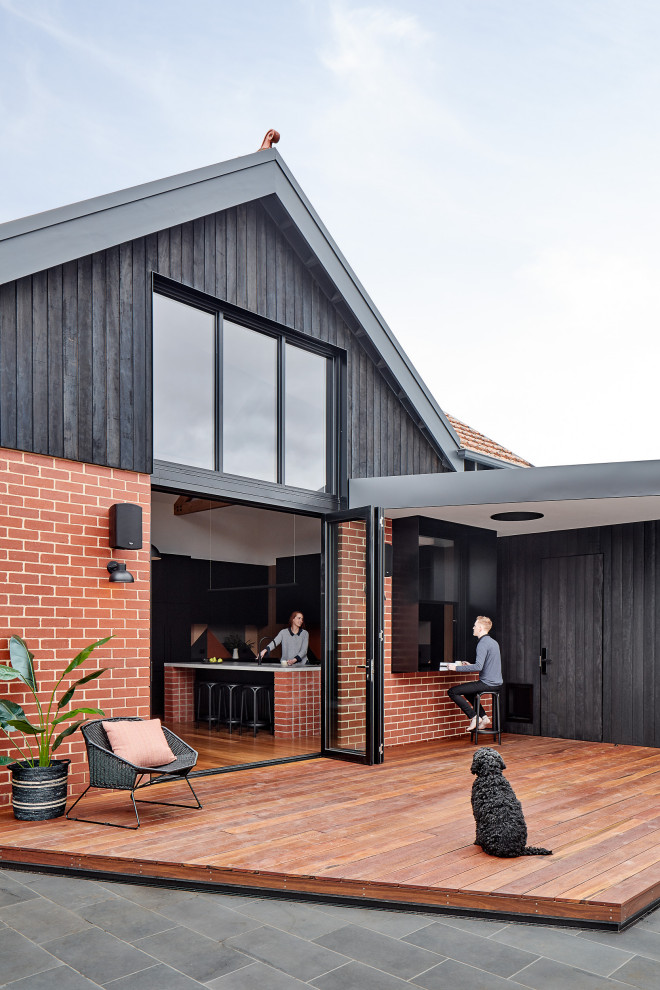 Design ideas for a contemporary deck in Melbourne with no cover.