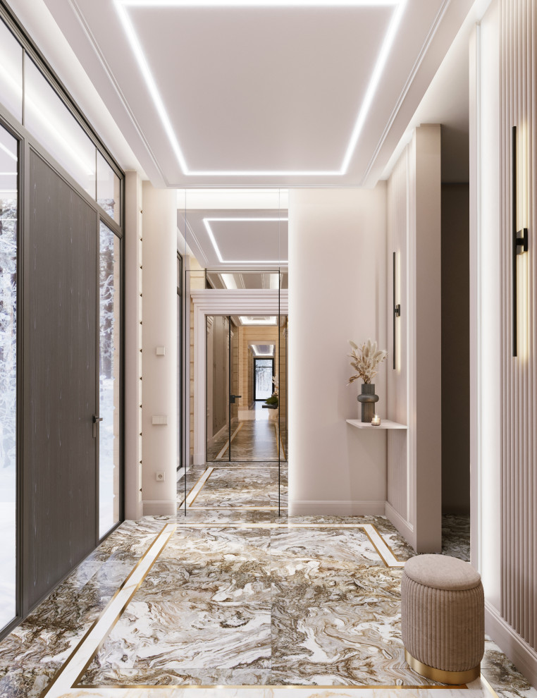 Загородный дом из бруса, Неоклассика