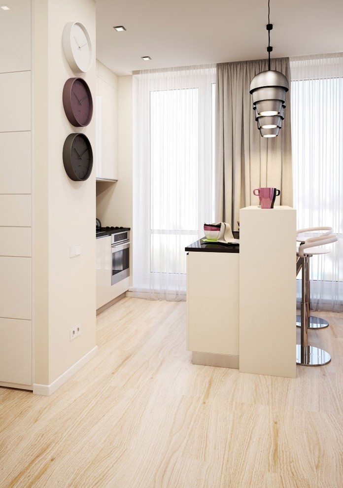 Дизайн однокомнатных апартаментов в ЖК ЯнтарьАпартментс г.Москва