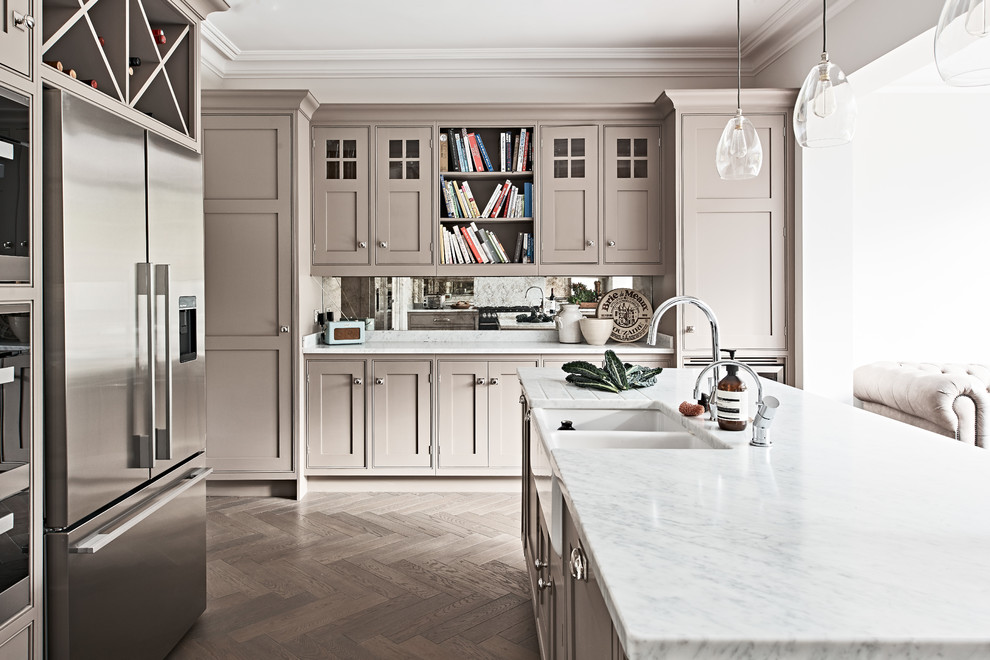 Photo of a medium sized classic kitchen in London.