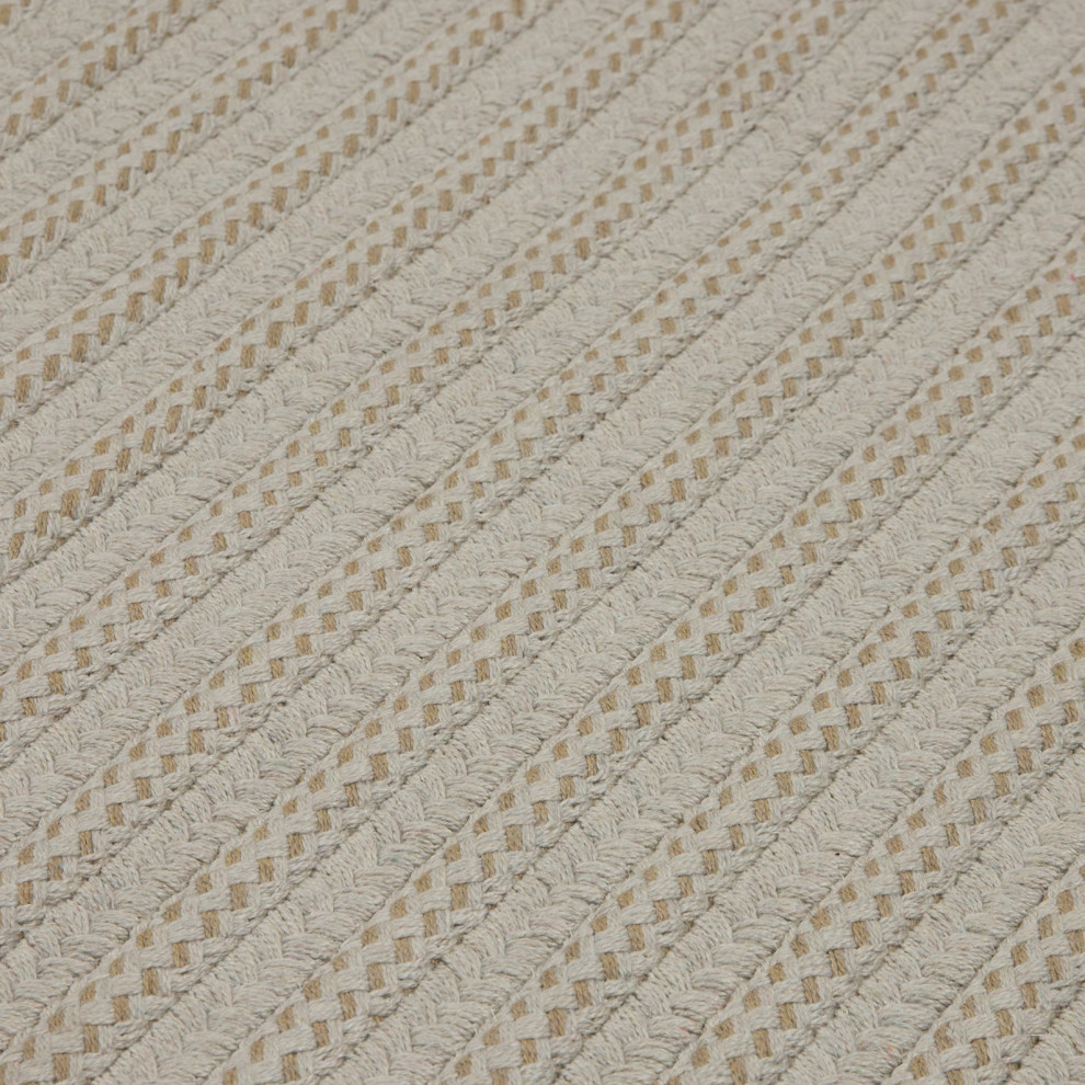 Sunbrella Booth Bay Striped Indoor/Outdoor Rug Industrial OO09, 3'x5