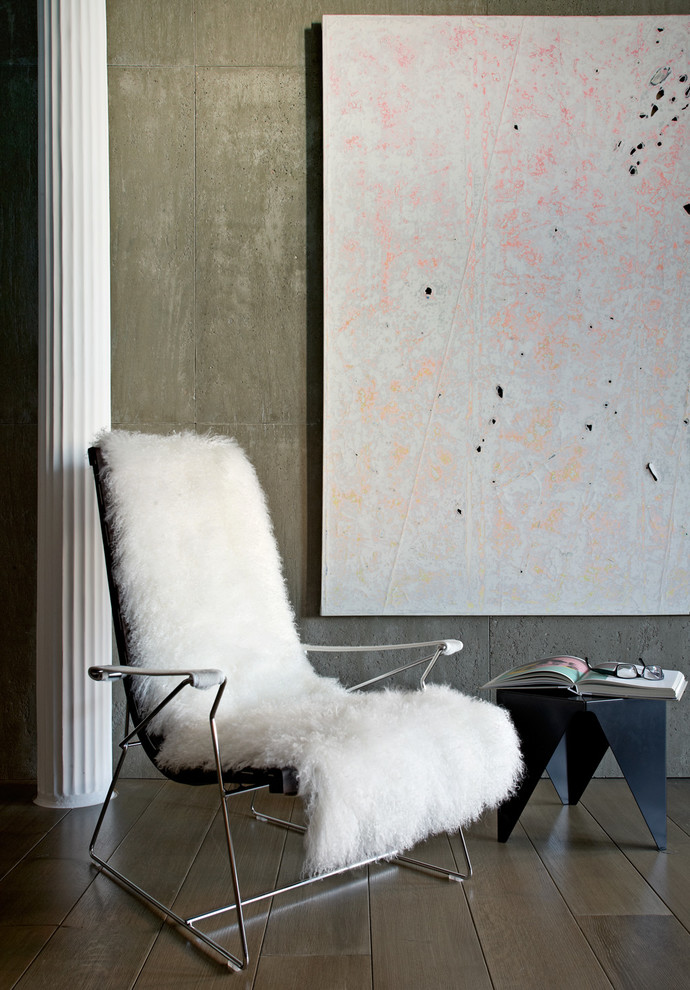 Living room - contemporary living room idea in New York