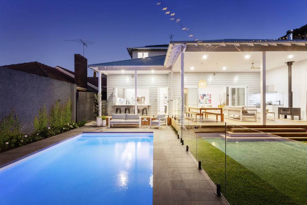 Glen Iris Pretty Weatherboard New Build - Pool - Melbourne - by ...