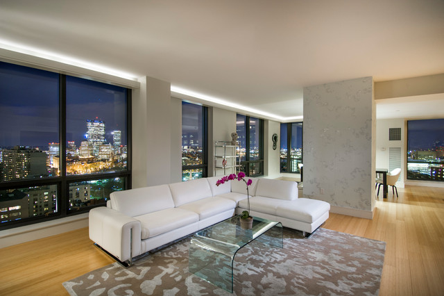 Beacon Hill highrise contemporary-living-room