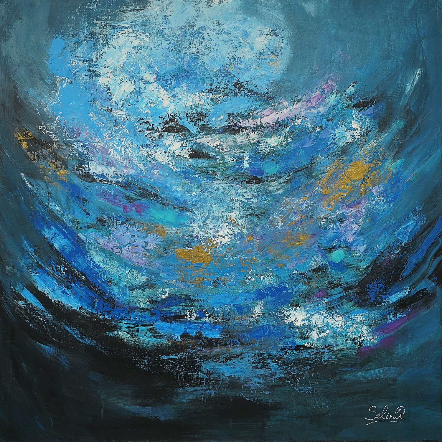 Глубина 100х100 см,  акрил на холсте