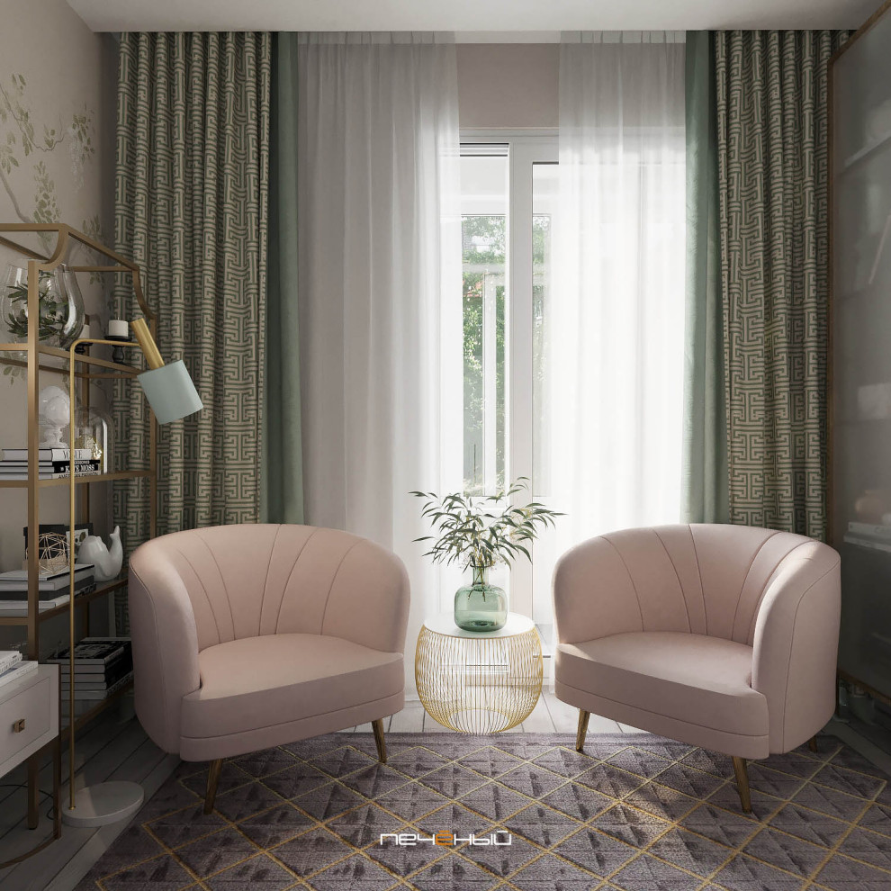 Современная трёшка в пастельных тонах