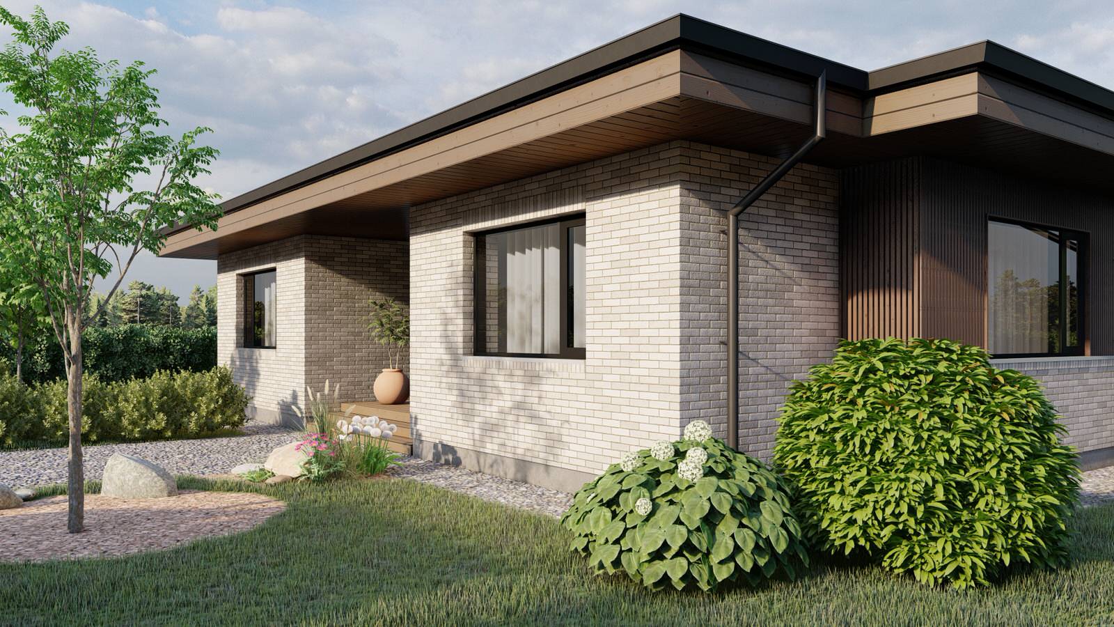 Одноэтажный дом в пос. Зимняя горка