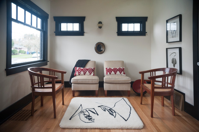 1920 S Portland Bungalow Craftsman Living Room