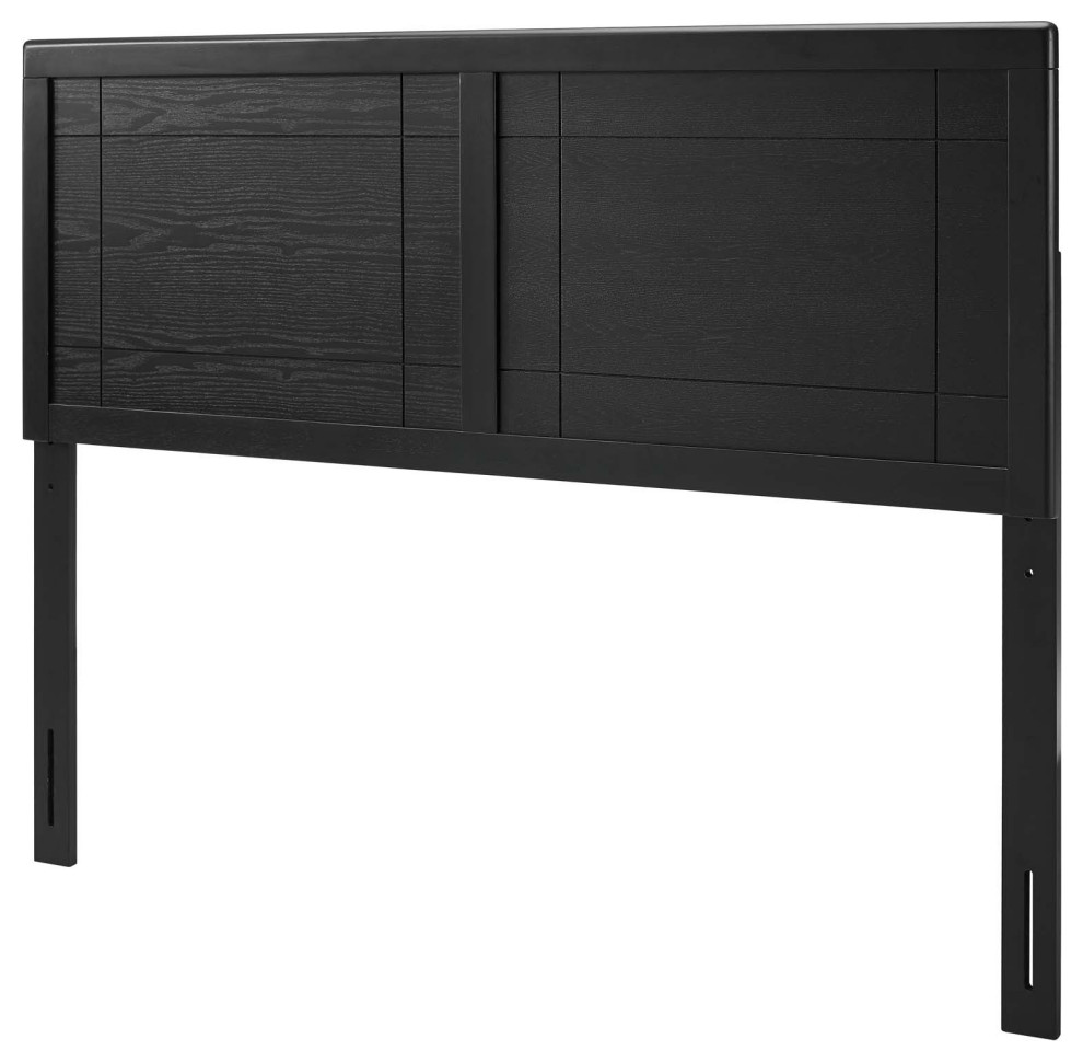 Headboard, Full Size, Wood, Black, Modern Contemporary, Bedroom Master