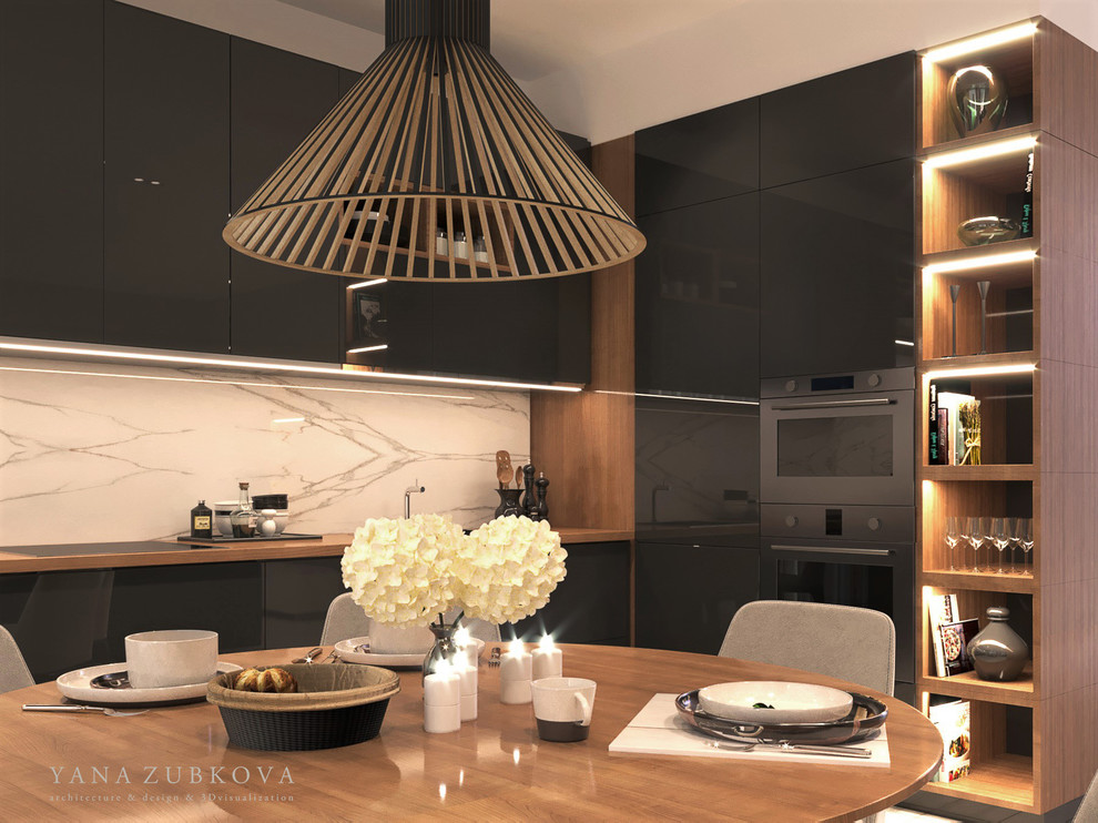 Дизайн кухни-гостиной