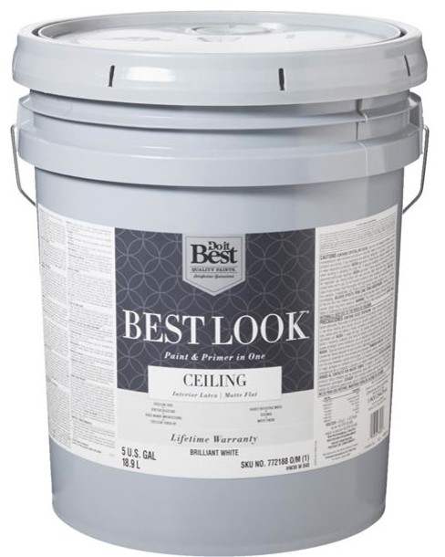 Best Look Latex Paint and Primer in 1-Matte Flat Ceiling Paint
