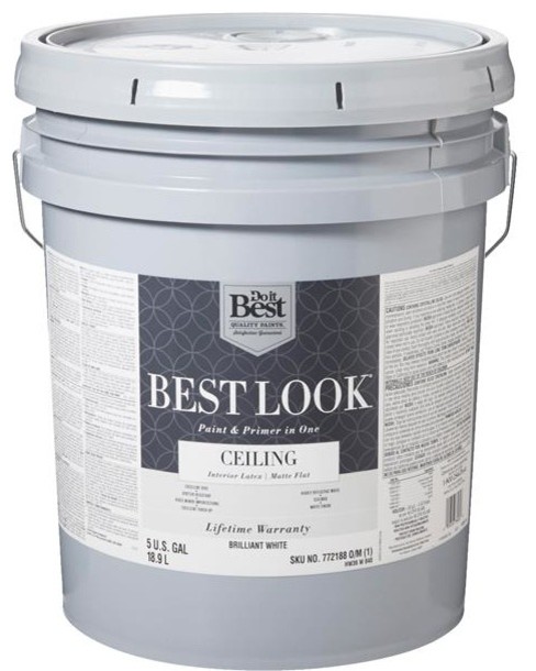 Best Look Latex Paint And Primer In 1 Matte Flat Ceiling Paint