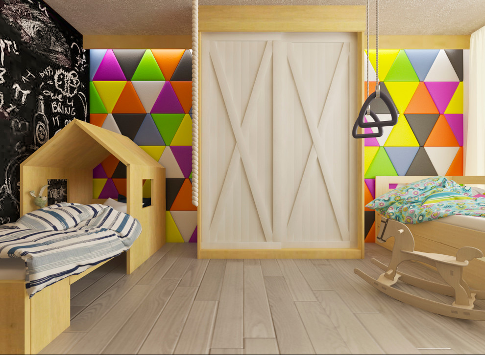 Квартира для семьи с двумя детьми с элементами лофт