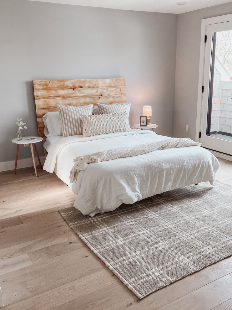 This is an example of a scandinavian bedroom in Boston.