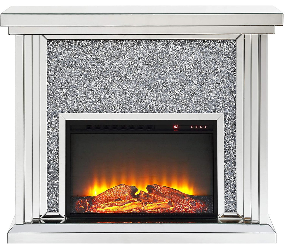 Glam Diamond Fireplace With Touch Control 48"W X 40"T
