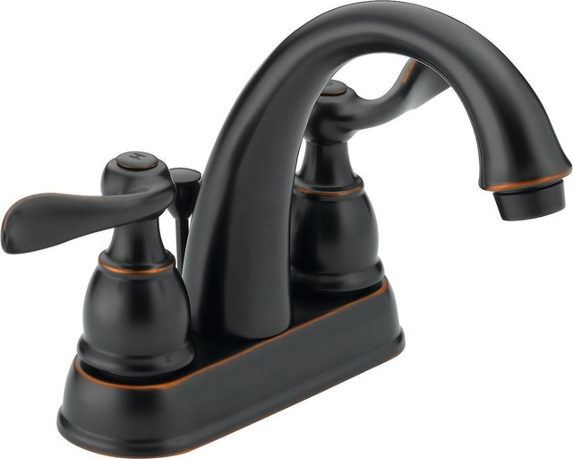 Delta Windemere Two Handle Centerset Bathroom Faucet Traditional Sink Faucets By Buildcom Houzz - Install Delta Two Handle Bathroom Faucet
