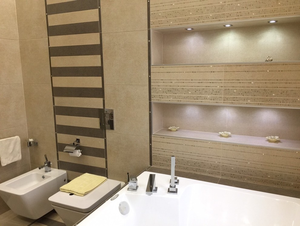 Ванная комната в интерьере СЕРЕБРО и ЗОЛОТО