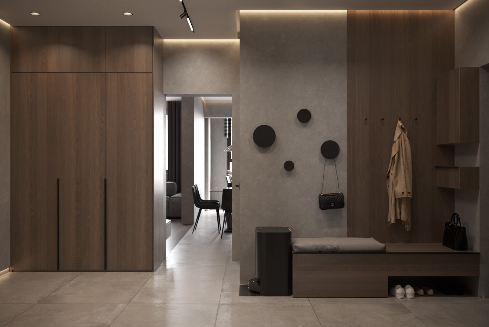 Дизайн интерьера трехкомнатной квартиры "Квартира ЖК Сердце, 98 кв.м"