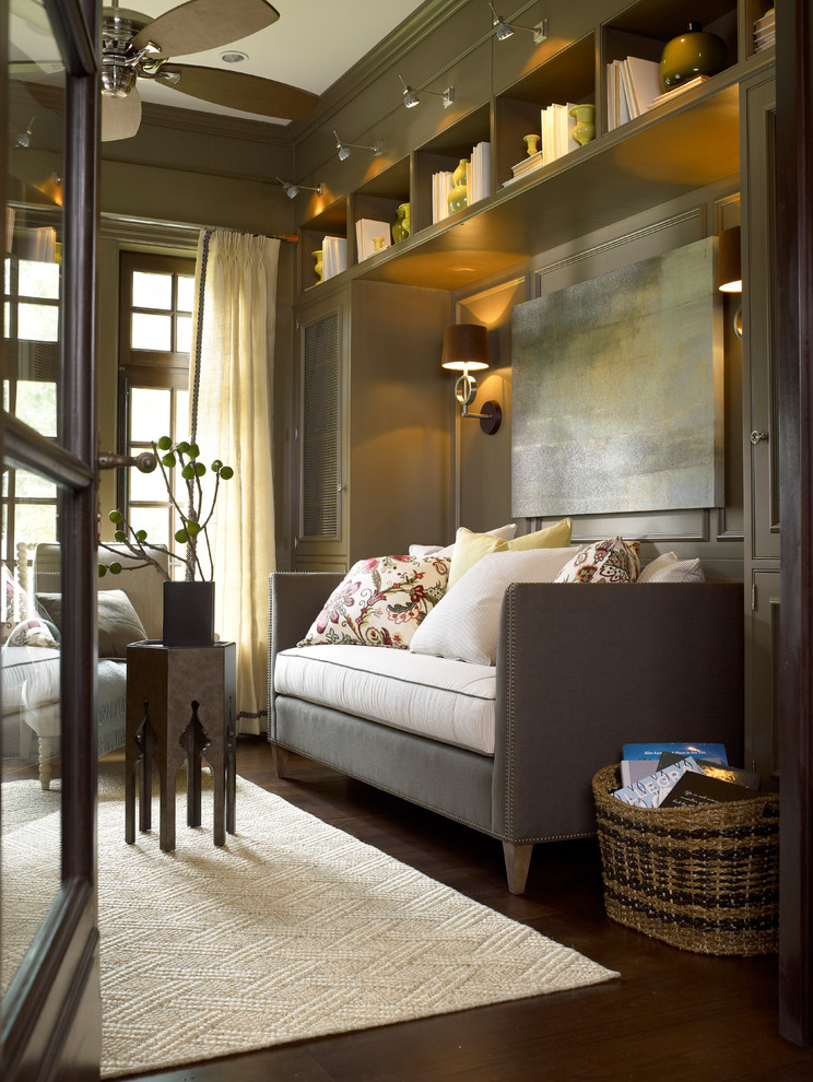 Inspiration for a transitional family room in Atlanta.