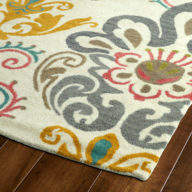 Kaleen HandTufted Global Inspiration Wool Rug, Multi Mediterranean