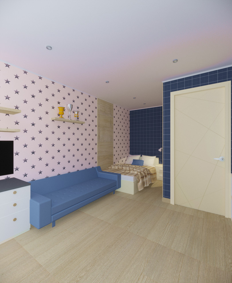 Дизайн 3-х комнатной квартиры в современном стиле для семьи с двумя детьми.