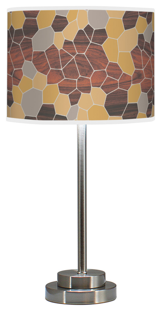 Jef Designs Geode in Orange Stem Table Lamp