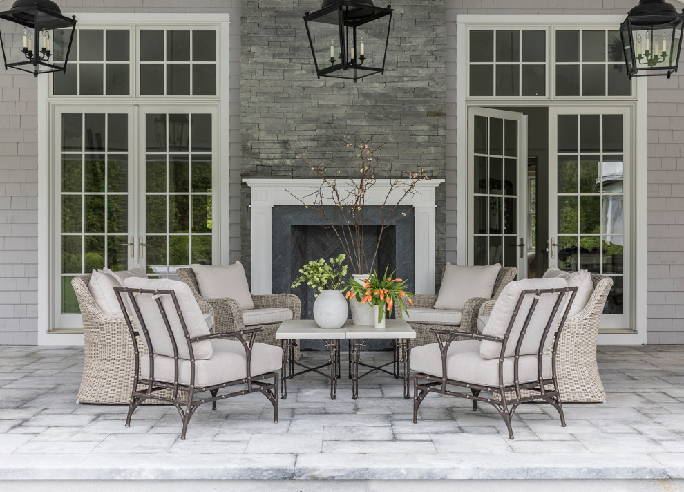 Inspiration for a transitional patio remodel in New York