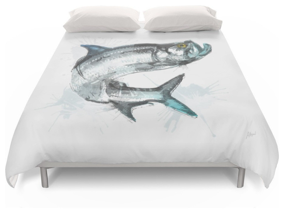 Tarpon Fish Duvet Cover Beach Style Duvet Covers And Duvet