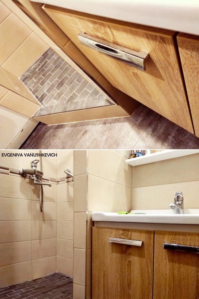 Убираем ванну в ванной. Создаем комфорт на двух с половиной метрах.