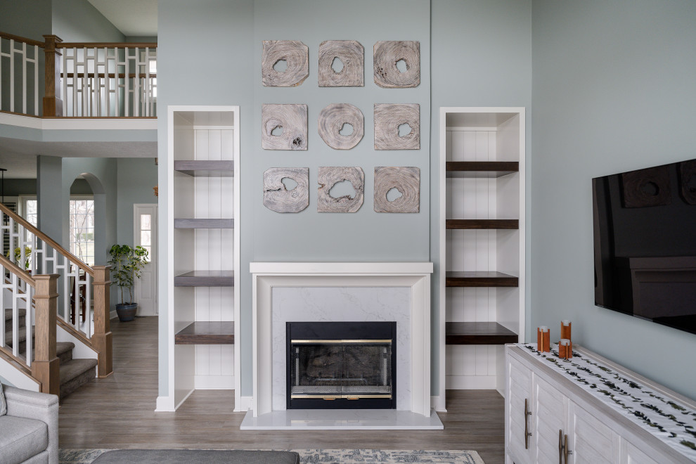 Eagle Creek Home Transformation - Modern - Living Room - Indianapolis ...